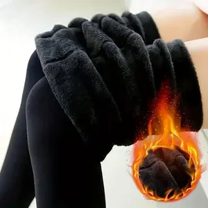 Women'sWinterThermalPantyhose-Velvet-Lined,Stretchy&WarmSlimFitLeggings,Ankle-Length