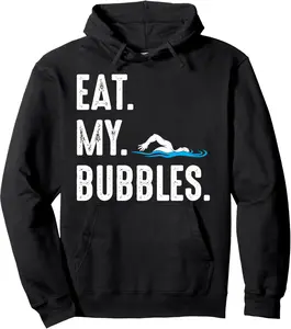 Eat My Bubbles | Swim Team Swimmer Swimming Pullover Hoodie