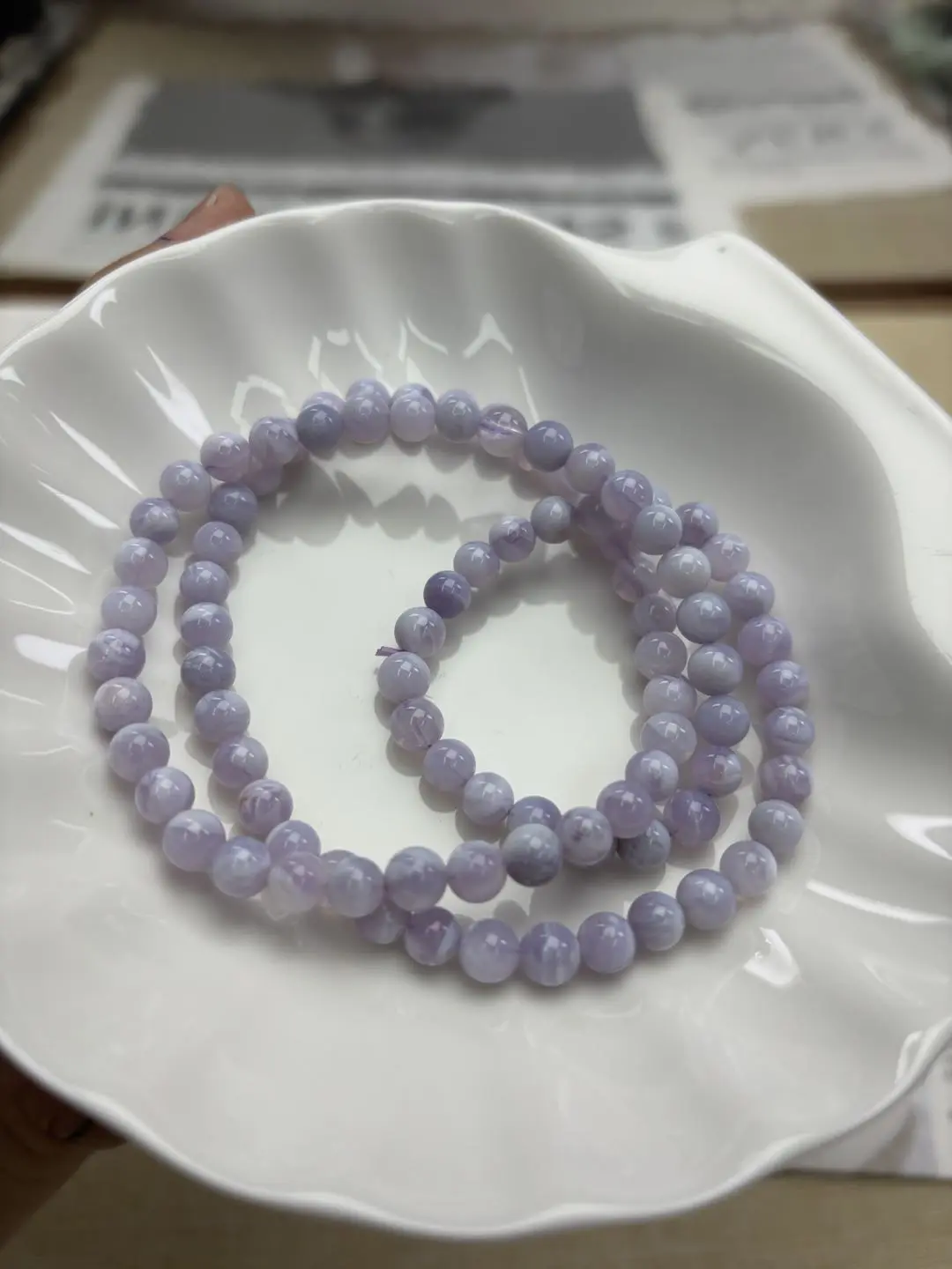 Rebecca(9855)gc.Purple Jade Necklace