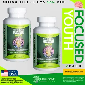InTheZone Focused Youth 2 pack - Cognitive Support for Focus, Memory, and Mental Clarity - 120 Capsules
