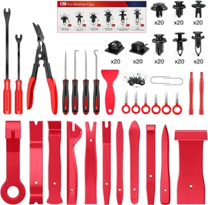 Nilight 200Pcs Trim Removal Tool, Auto Push Pin Bumper Retainer Clip Set Fastener Terminal Remover Adhesive Cable Clips Round Handle Crowbar Kit Car Panel Radio Auto Clip Pliers Automotive Vehicle dealsforyoudays