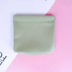 Solid Color Lipstick Storage Bag, 1 Count Portable Travel Small Cosmetics Storage Bag, Self-opening and Closing Lipstick Envelope Bag