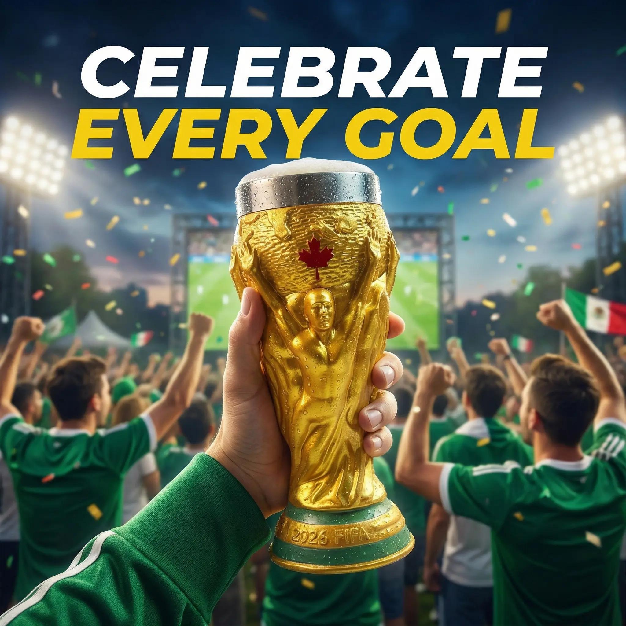 2026 Summer Soccer Tournament Collectible Trophy Cup | Premium Football Match Celebration Souvenir & Party Supplies | Sturdy Desk Decor Award for Sports Fans | North America Event Memorabilia