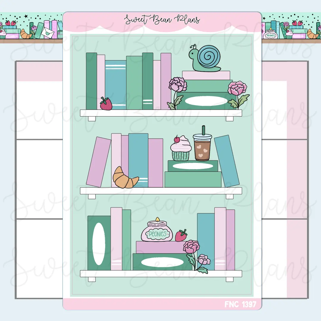 February 2026 Bookshelf Sticker | Fnc 1397