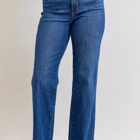 Cindi Judy Blue High Waisted Tummy Control Straight Leg Jean