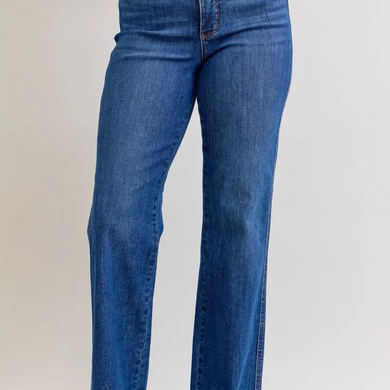 Cindi Judy Blue High Waisted Tummy Control Straight Leg Jean