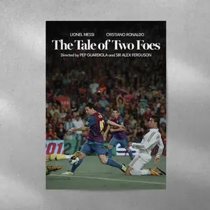 Lionel Messi & Cristiano Ronaldo: The Tale of Two Foes l Home Decoration Poster