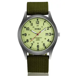 OIDEA Men's Tactical Military Watch, 24 Hour Analog Quartz Field Wristwatch with Luminous Hands and Extended Nylon Band