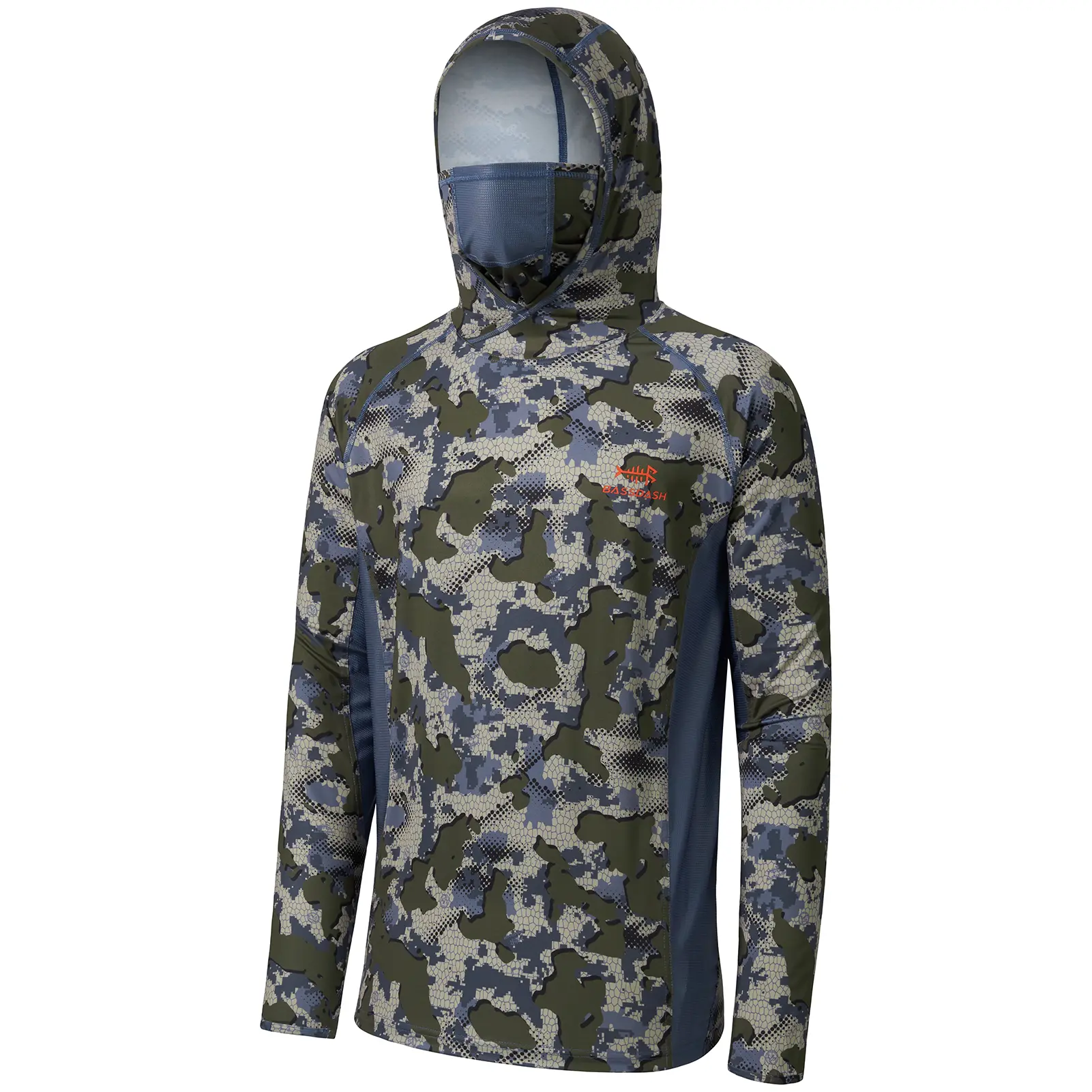 Green Vegetation Camo with Ash Blue Mesh