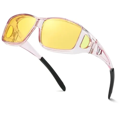 XL clear purple frame/yellow lens night vision