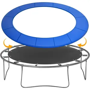Trampoline Pad Replacement, 12FT 14FT 15FT Trampoline Spring Cover, Thickened EPE Foam Tear-Resistant Waterproof Safety Pad, No Holes for Pole