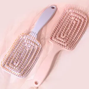 2PCS Curved Vent Hair Brush Set | Blowout Brush Quick-Dry Detangling Comb, Scalp Massage Brush for Men & Women, Smooth & Anti-Knot Design