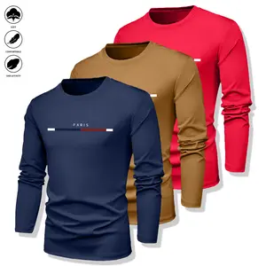 Men’s Long Sleeve T-Shirts – Quick-Dry Gym Shirts with Moisture-Wicking Fabric, Color Options for Workouts, Running, Casual Wear – Breathable Athletic Tops for Active Lifestyles, Workout Shirts, Running Gear, Round Neckline, Stretchy Material