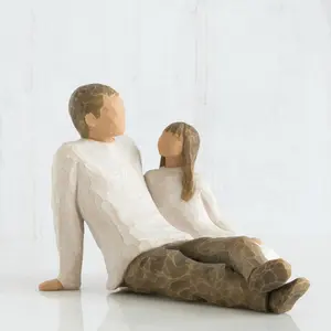 Willow Tree®  "Father's Embrace" Father and Daughter Figurine - A Tender Celebration of Unbreakable Bonds