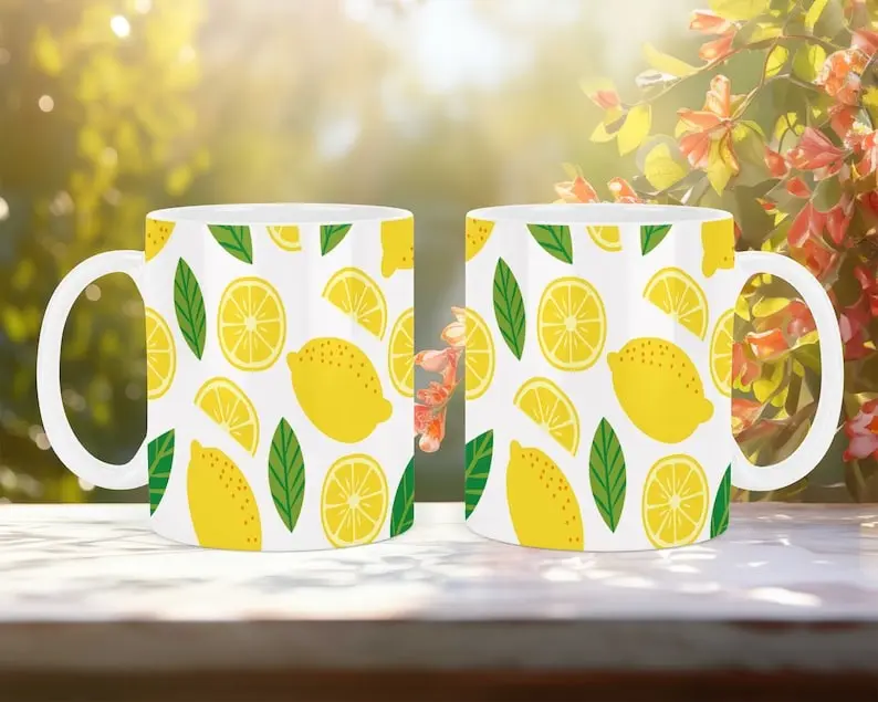 [Sale off up to 70%] Lemon Coffee Mug, Lemon Lover Gift, Summer Mugs, Cute Lemon Mug, Kitchen Decor, Coffee Mug