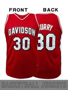 Men's Retro red basketball jersey, # 30 Embroidered sports vest, loose and breathable, classic street fashion outfit for college, suitable for basketball training and competition, sports running exercise, unisex, Sports Top