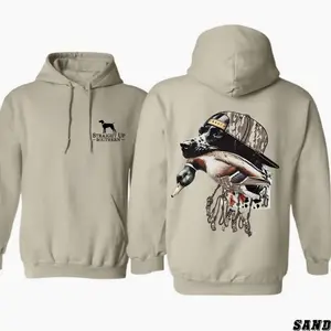 Straight Up Southern Hoodie – Bold Hunting Dog With Duck Graphic Perfect For Outdoorsmen And Waterfowl Hunters Unisex Hoodied Everyday Cotton Sweaters