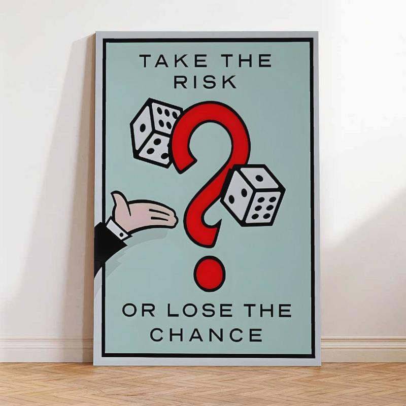 Classic Cartoon Graffiti Canvas Painting "ALECO Monopoly" - Timeless Money Poster for Home, Living Room, Office Wall Decor - Eco-Friendly, Fade-Resistant, UV-Protected Artistic Decoration