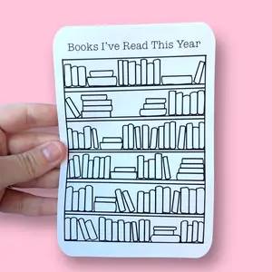 Reading Tracker Sticker | Reading Journal | Color in Book Tracker