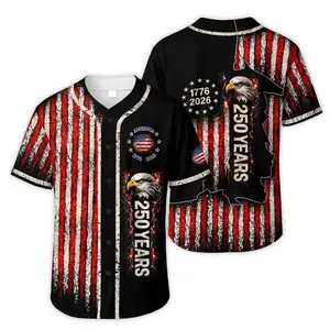 250th Anniversary United States Jersey, Patriotic Eagle Jersey, Patriotic Bald Eagle 1776-2026 Celebration, 4th Of July Gift, 250 Years Baseball Jersey, We The People Eagle Statue of Liberty 4th of July Jersey