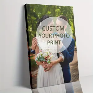 2D Flat, 2D Flat, 1pc Framed/framed Customized Framed Canvas Print with Your Photo, Personalized Picture on Framed Canvas Wall, Personalized Framed Canvas Print Gift for Home Wedding Pet for Home Wedding for Home Decoration, Father's Day, Independence Day