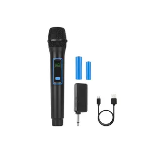 LMBGM Wireless Charging Microphone, USB Rechargeable Mic, Plug and Play Dual Channel Microphone for Karaoke Singing, Weddings, Speeches, Pa Systems