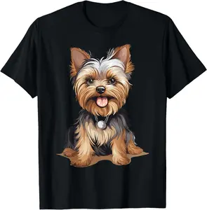 100% Cotton Unisex Yorkshire Terrier Yorkie Dog Breed Cute Graphic T-Shirt