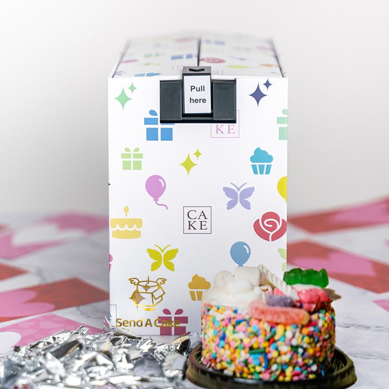 Roses and Charms Love Shower Bundle by Send A Cake - A heartfelt Valentine's Day gift, anniversary gift, or a just because gift set - Includes a delicious cake and a flutter of heart confetti from a beautiful keepsake gift box!