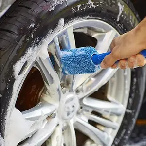 Long Handle Car Tire Brush, Ultrafine Fiber Small Bristles, Hanging Car Wheel Cleaning Tool, Automotive Cleaning Accessory, Car Cleaning Supplies