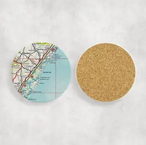 Sea Isle City New Jersey Map Coasters | Set of 4 Vintage Sea Isle City New Jersey Drink Coasters | Travel-Inspired Home Decor
