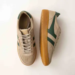 Gola Hawk Suede Sneakers, Bone/Evergreen/Gum