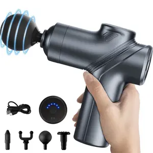 Massage Gun Deep Tissue with Silent Brushless Motor Portable Design 4 Interchangeable Heads for Muscle Relief Relaxation Ideal Gift