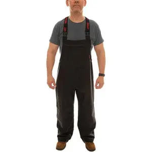 Tingley Size 2XL Black General Purpose Work Safety Overall Workwear - 1 Pocket, 0.3mm Polyurethane on 300 Denier Woven Polyester, Roll-A-Way Hood, Snap Fly Front Closure, Stitched & Taped Seams, Zippered Ankles with Hook & Loop, Model O24113.2X
