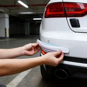 2pcs Car Bumper Anti-Collision Strip Protector,Anti Scratch Collision Decorative Strips, Vehicle Exterior Decoration