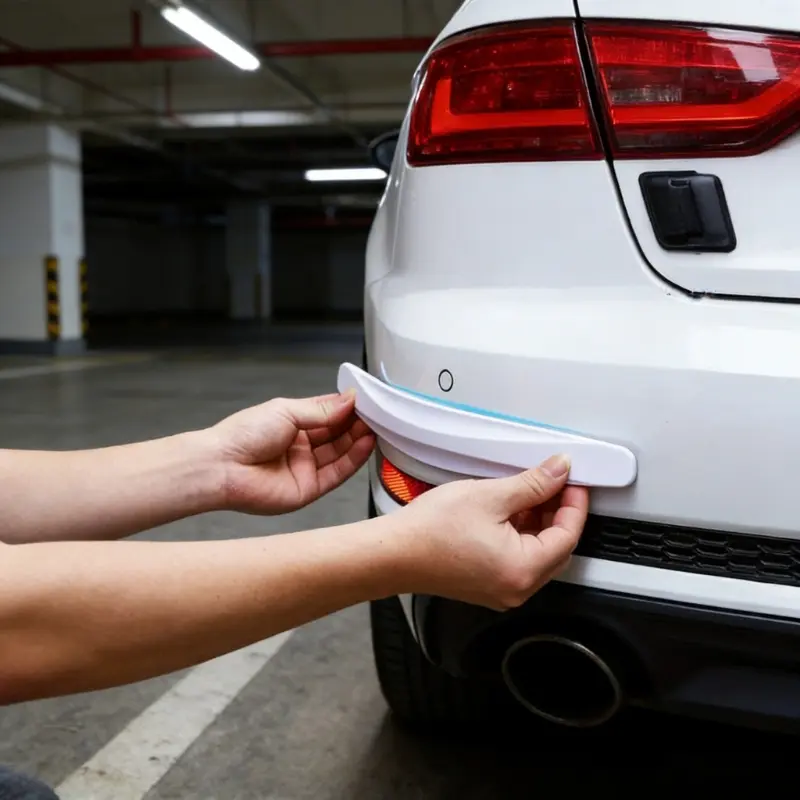 2pcs Car Bumper Anti-Collision Strip Protector,Anti Scratch Collision Decorative Strips, Vehicle Exterior Decoration, Car Accessories