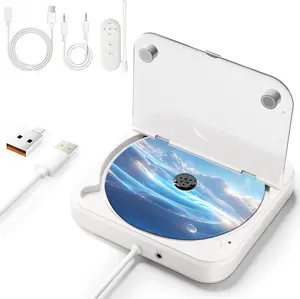 Car Portable CD Player with USB AUX & Extra Extension Cable - Plug & Play for Vehicles Laptops TVs Android iOS Compatible Plays Audio DVDs 2025 Upgrade Chip