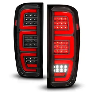 GMC SIERRA 1500 19-24 / 2500HD/3500HD 20-25 FULL LED TAIL LIGHTS BLACK CLEAR LENS W/ INITIATION & SEQUENTIAL SIGNAL (HALOGEN MODELS ONLY)