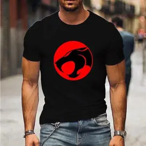 ThunderCats Iconic Logo Graphic T-Shirt, 80s Cartoon Retro Black Tee