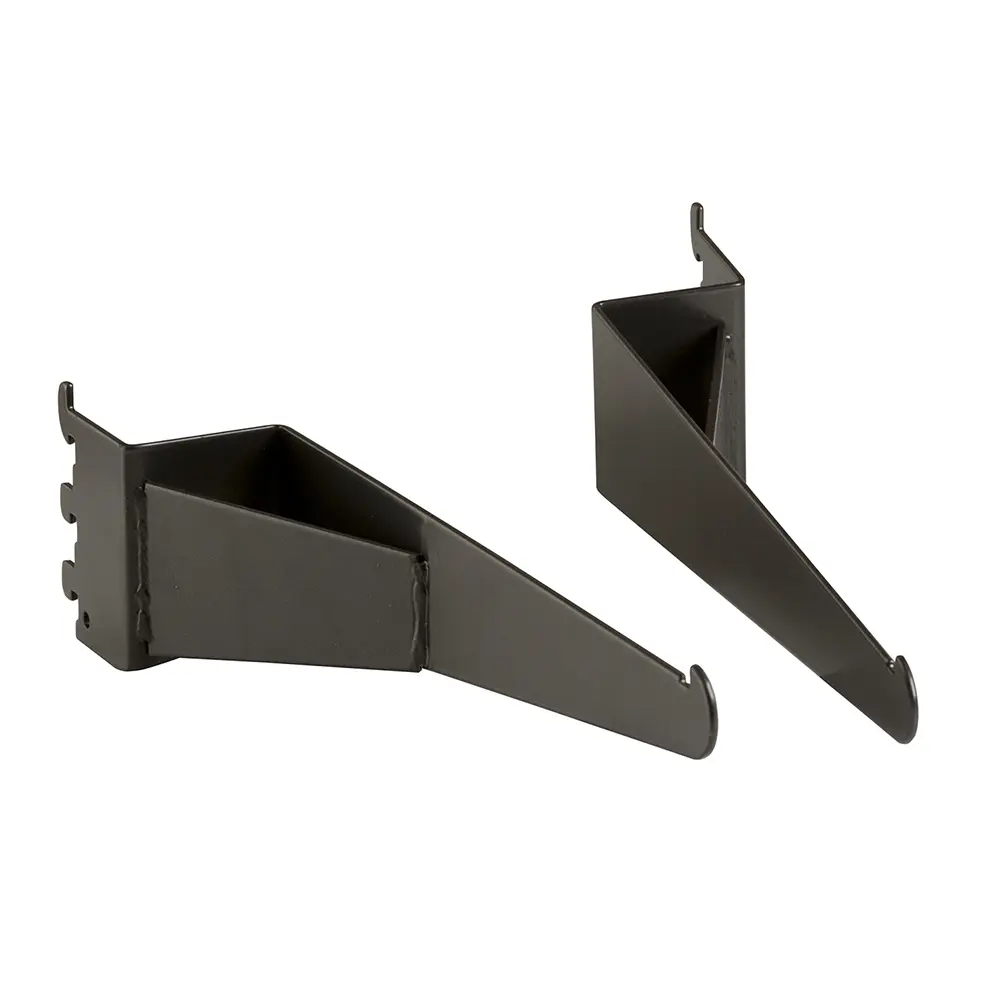 Econoco PSORKB Sturdy Pipeline Shelf Brackets - 2 Sets of Left and Right Outrigger Brackets, Anthracite Grey, Standard Packing, Sturdy Bracket