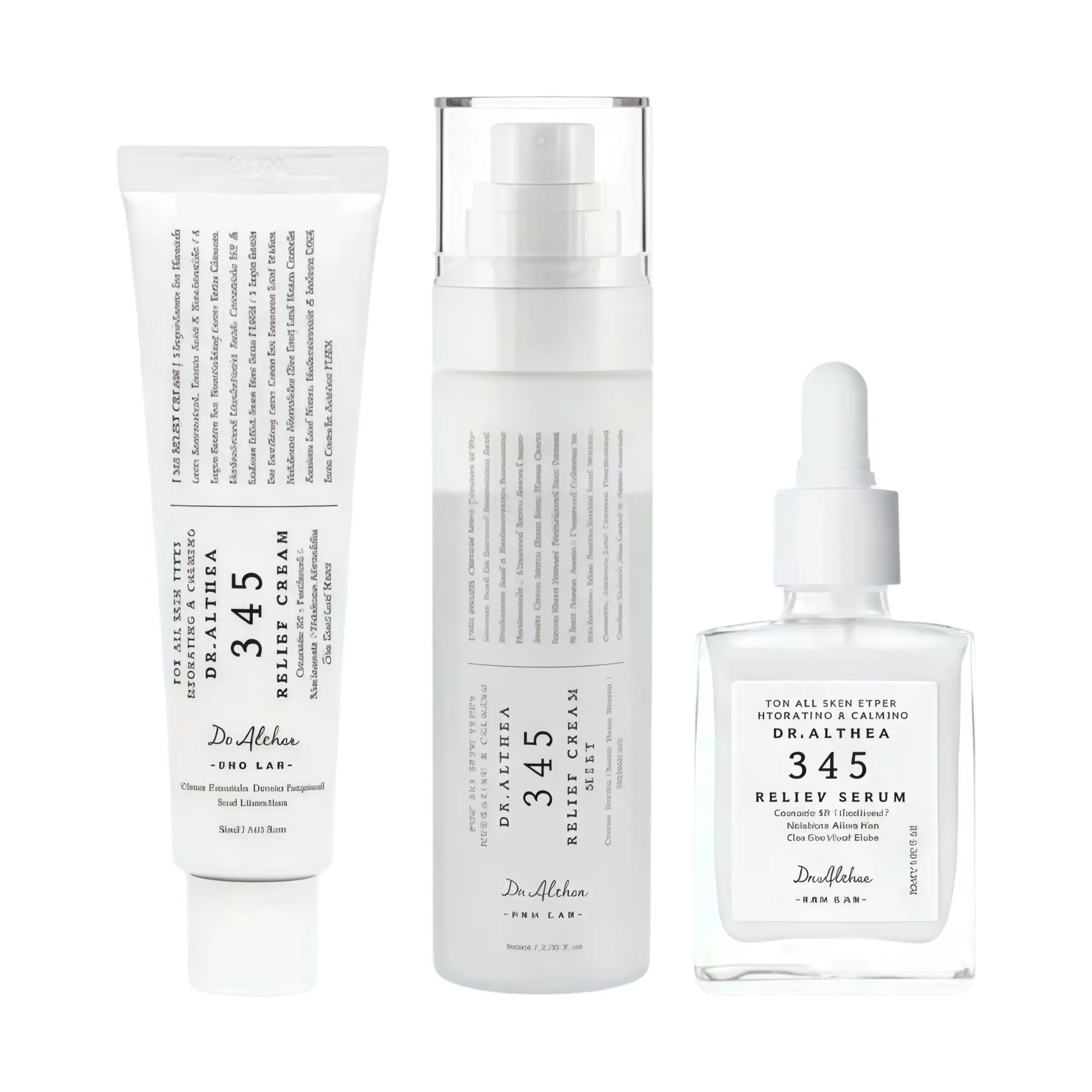 [Dr.Althea Official] 345 Relief Trio Set | Soothing Cream + Mist + Relief Serum, Deep Hydration Balance Moisture Strengthen Skin Barrier for Healthy‑Glowing Skin