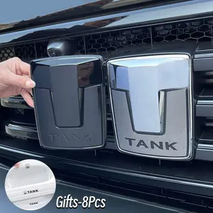 New 2026 For TANK 300 Emblem Front Steering Wheel Car Wheel Sticker Badge Decals Trim Styling Accessories for Great Wall GWM WEY TANK 300 car decors