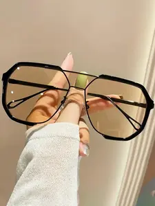 Unisex Simple Style Vintage Sunglasses, 2024 Summer Trendy Casual Sunglasses for Men & Women, Modern Fashion Accessories for Outdoor Activities