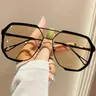 Unisex Flat Top Geometric Frame Sunglasses, Summer Sunglasses, Trendy Fashion Shades, Trendy Casual Sunglasses, Stylish Classic Aviator Sunglasses, Chic Travel Essentials, Trendy Vintage Sun Protective Sunglasses for Driving & Travel