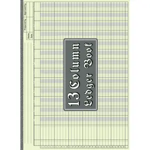 13 Column Ledger Book: 13 Column Accounting Ledger Book for Small Business, Personal Finance and Bookkeeping - 11.69”x8.5” Horizontal Layout - 110 Pages