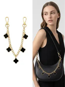 Elegant Four-Leaf Clover Pendant for Women, Replacement Chain for Crossbody Bags & Shoulder Bags, Ladies Handbag Decoration Accessory