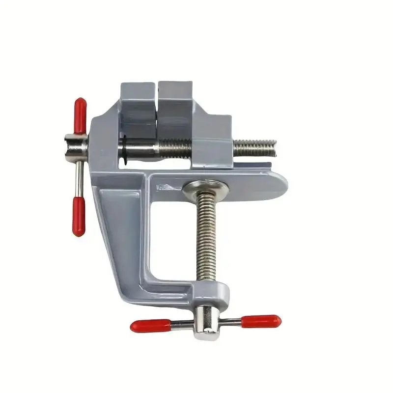 Mini Desktop Aluminum Alloy Bench Vise for Home Use, Compact Table Clamp and Flat-Jaw Design for Versatile Applications