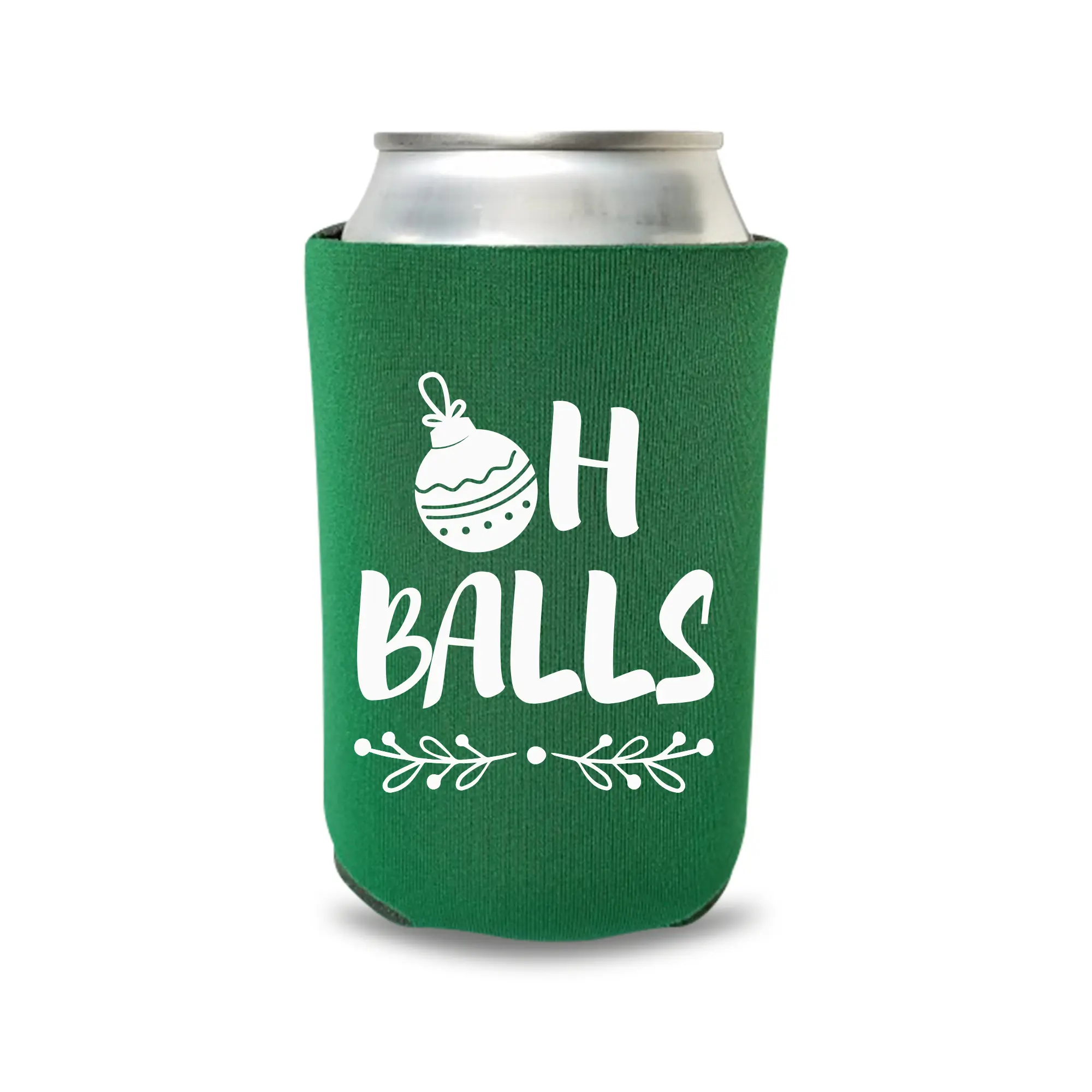 Christmas Can Coolers, Oh Balls Coolies, Xmas Party Gifts, Happy Holidays Beer Hugger