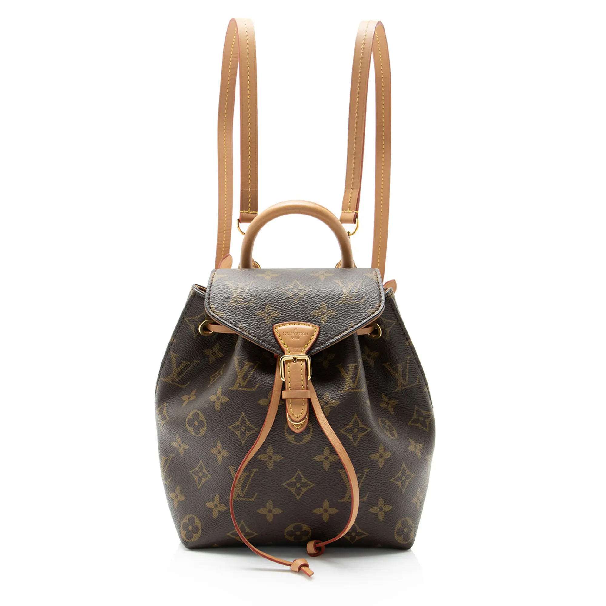 Pre-owned Louis Vuitton Leather Backpacks Monogram Canvas Montsouris BB Backpack