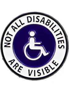 Disability Quote Brooch Pin Set, Fun Cute Fashion Jewelry Accessories for Backpacks & Clothing, Casual Style All Season Wear