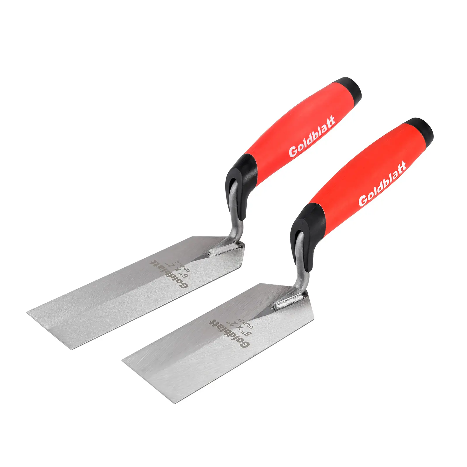 #summersale Goldblatt Industries Margin Trowel set, 6"X2" & 5"X2", Professional Masonry Flooring Tool for Concrete, Cement, Tile